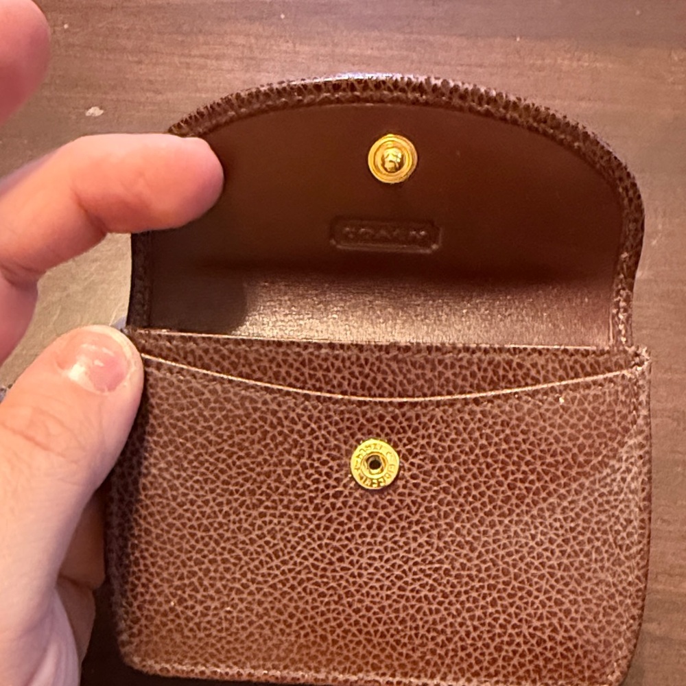 Vintage Coach Brown Leather Key & Card Holder - Picture 4 of 5